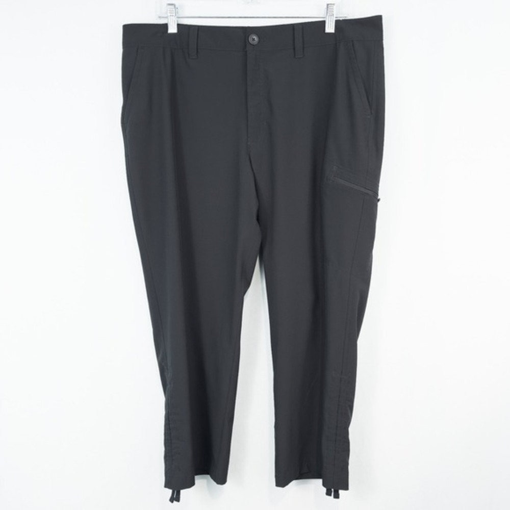 Eddie Bauer Stretch Ripstop Crop‎ Pant Womens 14 Black Outdoor Hiking Gorpcore